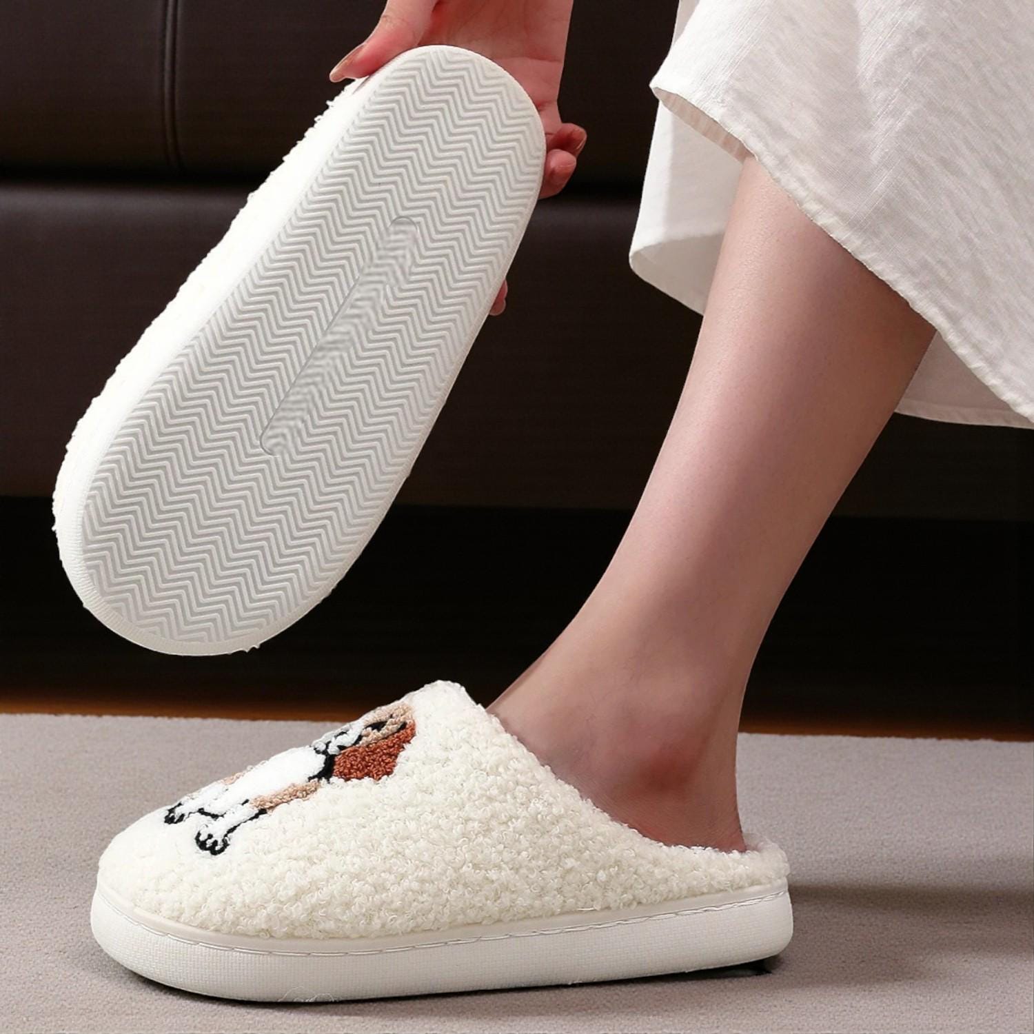 Weiche Plüsch-Hausschuhe für Hundeliebhaber – Beagle Indoor-Schuhwerk für Damen